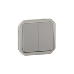 Legrand Grey Push Button Light Switch, 1 Way
