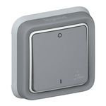 Legrand Grey Push Button Light Switch, 1 Way