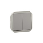 Legrand Grey Push Button Light Switch, 1 Way