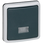 Legrand Grey Push Button Light Switch, 2 Way, Plexo
