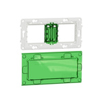 Schneider Electric Green, Transparent 2 Gang Frame