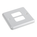 MK Electric Grey 2 Gang Light Switch Cover