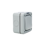 MK Electric Grey Outdoor Light Switch, 1 Way, 1 Gang, Masterseal