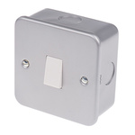 RS PRO Grey Metal Clad Switch, 2 Way, 1 Gang