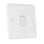 RS PRO White Rocker Light Switch, 2 Way, 1 Gang