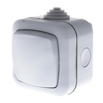 Timeguard Grey Push Button Light Switch, 1 Way, 1 Gang, Powerseal