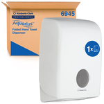 6945 | Kimberly Clark Plastic White Wall Mounting Paper Towel Dispenser, 270mm x 410mm x 140mm