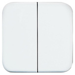 Busch Jaeger - ABB White 2 Gang Light Switch Cover