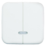 Busch Jaeger - ABB White 2 Gang Light Switch Cover