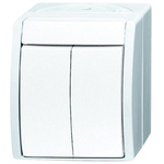 Busch Jaeger - ABB Rocker Light Switch, 1 Way, 2 Gang