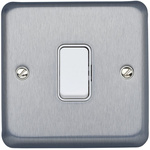 MK Electric Rocker Light Switch, 2 Way, 1 Gang, Albany Plus