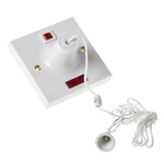 MK Electric White Ceiling Pull Switch, 50A 1 Way