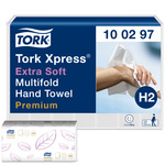 100297 | Tork Xpress Extra Soft Multi-fold Hand Towel Premium Mfold Folded White 340 x 212 (Unfolded) mm, 85 x 212 (Folded) mm