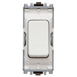 MK Electric 1 Way White Switch Insert Module 20A, Grid Plus Series