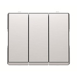 ABB Grey Rocker Light Switch, 1 Way, 3 Gang, Millenium
