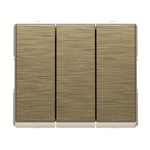 ABB Silver Rocker Light Switch, 1 Way, 3 Gang, Millenium
