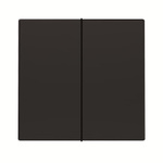 ABB Black Rocker Light Switch, 1 Way, 2 Gang, 2CLA