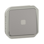 Legrand Grey Push Button Light Switch, 1 Way
