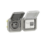 Legrand Grey Push Button Light Switch, 1 Way