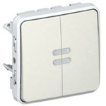 Legrand Black Push Button Light Switch, 1 Way