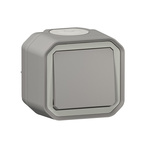 Legrand Grey Push Button Light Switch, 1 Way