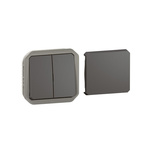 Legrand Grey Push Button Light Switch, 1 Way