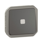 Legrand Grey Push Button Light Switch, 1 Way