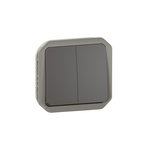 Legrand Grey Push Button Light Switch, 1 Way