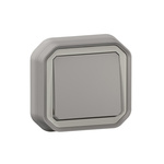 Legrand Grey Push Button Light Switch, 1 Way