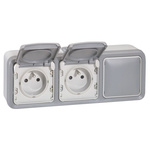 Legrand Grey Push Button Light Switch, 1 Way
