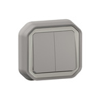 Legrand Grey Push Button Light Switch, 1 Way