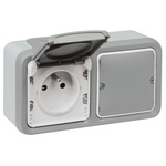 Legrand Grey Push Button Light Switch, 1 Way