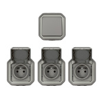 Legrand Grey Push Button Light Switch, 1 Way