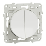 2 Way White Switch Mechanism 10A, Odace Series