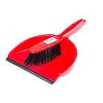RS PRO Red Dustpan & Brush for Dust with brush included