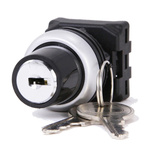 RS PRO 2-position Key Switch Head, Latching, 22mm Cutout