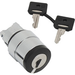Schneider Electric XB4 2-position Key Switch Head, Spring Return, 22mm Cutout