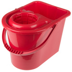 12L Plastic Red Mop Bucket With Handle