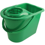 12L Plastic Green Mop Bucket With Handle