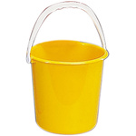 10L Plastic Yellow Bucket With Handle