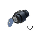 RS PRO 2-position Key Switch Head, Maintained, 22.5mm Cutout