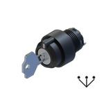 RS PRO 3-position Key Switch Head, Maintained, 22.5mm Cutout
