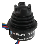 Apem 2-Axis Joystick Switch Castle, Hall Effect, IP68, IP69K 5V