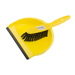 RS PRO Yellow Dustpan & Brush for Cleaning with brush included