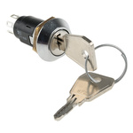 Key Switch, DPDT, 1 A @ 24V ac dc / 115V ac 2-Way Random-Key