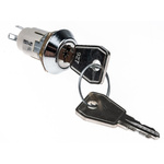 Key Switch, SPDT, 5 A @ 115 V ac 2-Way Random-Key