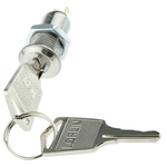Key Switch, SPST, 500 mA @ 24 V 2-Way Common, Flat-Key