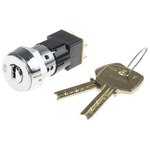 High Security Key Switch, DPST, 50 mA @ 250 V ac 2-Way Flat-Key