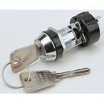 Key Switch, 150 mA @ 250 V ac 3-Way Flat-Key