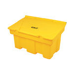 RS PRO 350L Yellow Flip Polyethylene Grit Bin